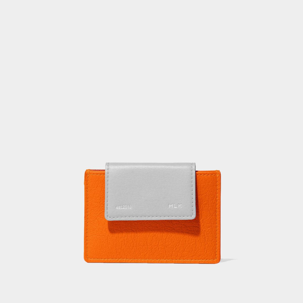 할리케이(HARLIEK) 세미 플립 카드지갑 / Sami Flip Card Wallet [Orange Gray]