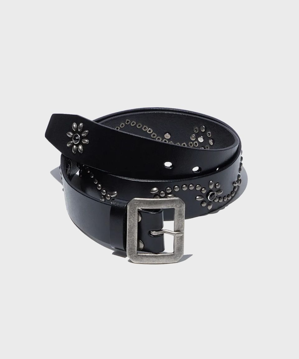 MHL. PRESS STUD BELT プレス スタッド ベルト レザー 黒 MHL. PRESS STUD BELT プレス スタッド ベルト レザー 黒 MHL