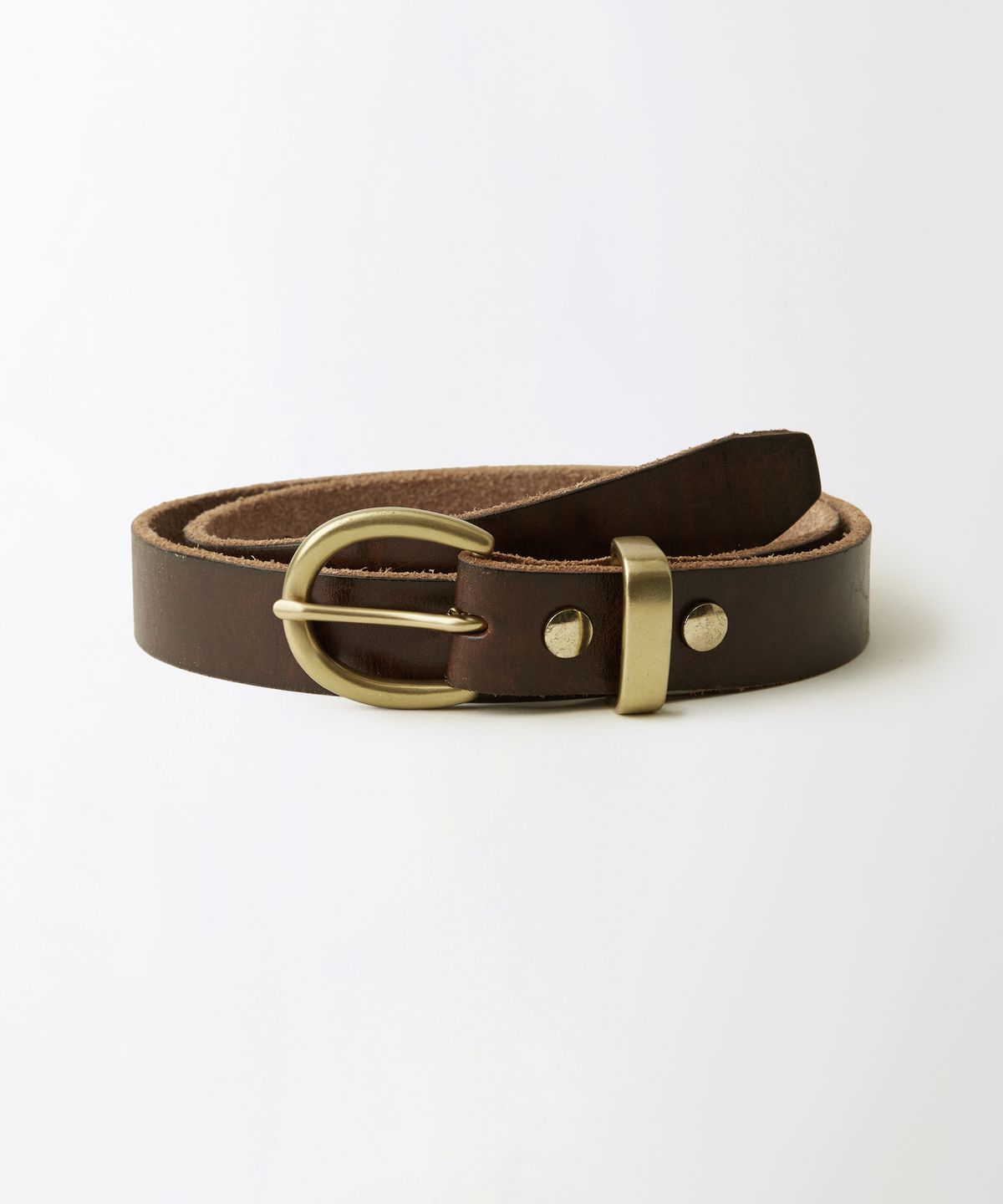 아웃스탠딩(OUTSTANDING) OSTD VINTAGE BASIC LEATHER BELT_BROWN