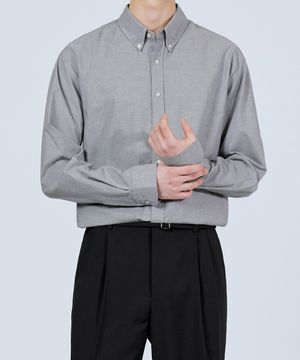 베이직 스테디 옥스포드 셔츠 그레이