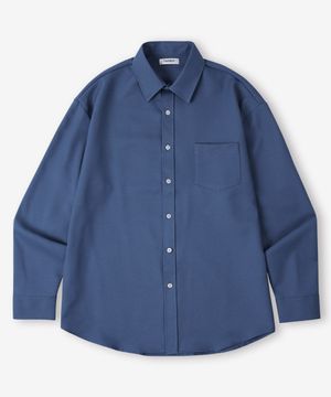 솔리드 링클프리 루즈핏 무지 셔츠 블루그레이