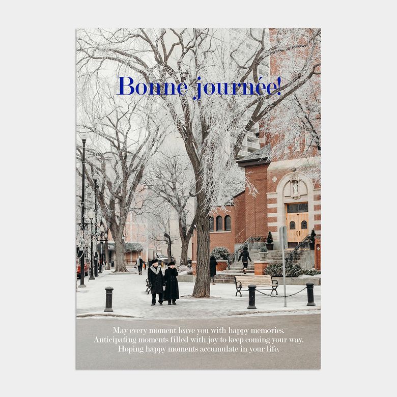 윈터 원더랜드 크리스마스 인테리어 포스터 / 03. Bonne journee!
