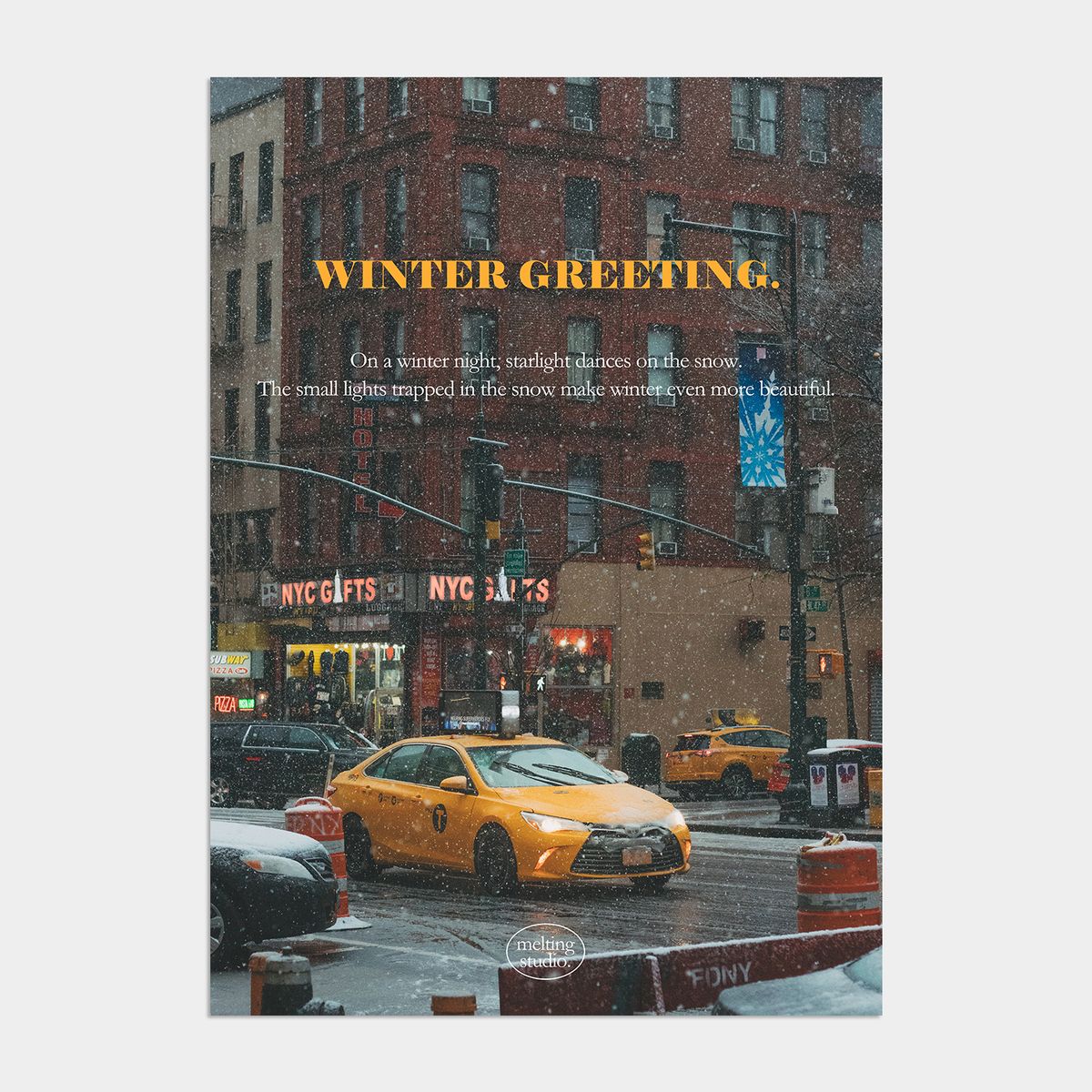 멜팅스튜디오(MELTING STUDIO) 윈터 원더랜드 크리스마스 인테리어 포스터 / 10. Winter greeting 1
