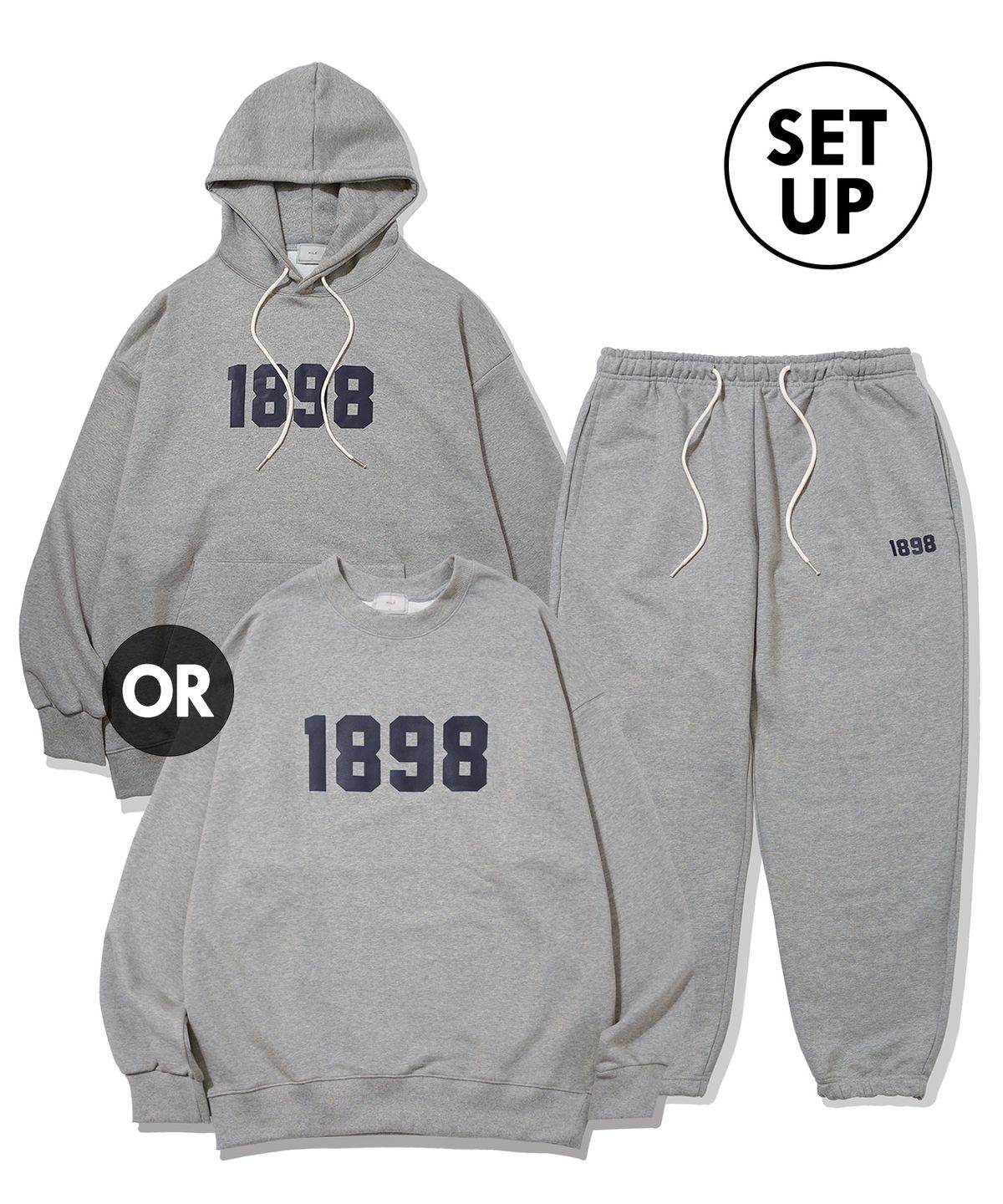 더마일(THEMILE) [SET]1898 GARMENTS SWEAT [GREY]