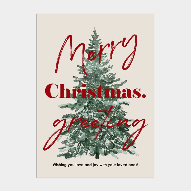 윈터 원더랜드 크리스마스 인테리어 포스터 / 14. Happiness christmas tree