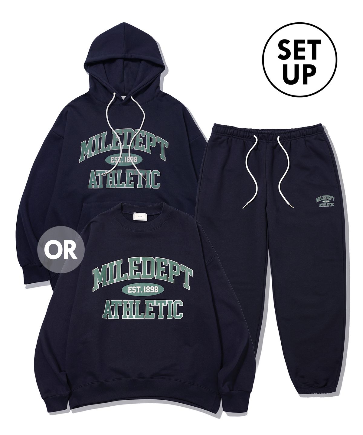 더마일(THEMILE) [SET]MILE DEPT SWEAT [NAVY]