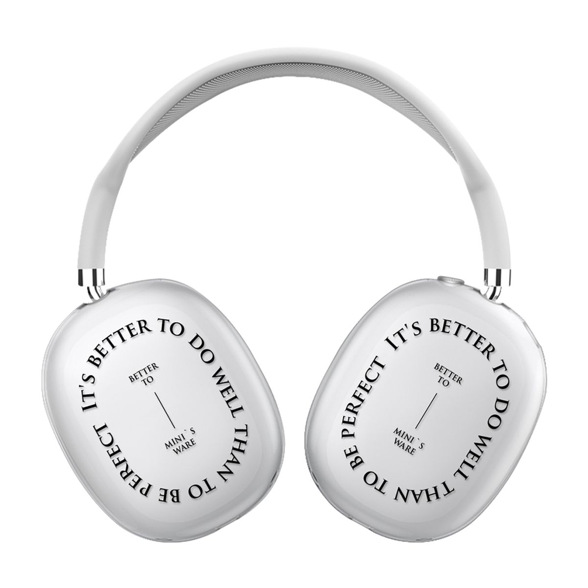 미니스웨어(MINI'S WARE) TEXT AIRPODS MAX CLEAR CASE_PERFECT BLACK [에어팟맥스-클리어젤리]