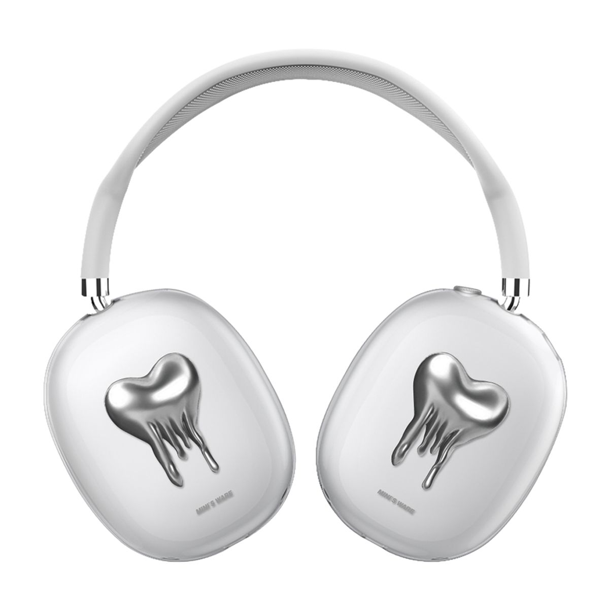 미니스웨어(MINI'S WARE) SILVER AIRPODS MAX CLEAR CASE_MELTING HEART [에어팟맥스-클리어젤리]
