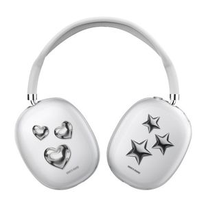 SILVER AIRPODS MAX CLEAR CASE_HEART STAR [에어팟맥스-클리어젤리]