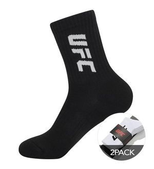 [지코 착용] UFC 트레이닝 크루 삭스 (2PACK) 블랙 U2SCV1304BK