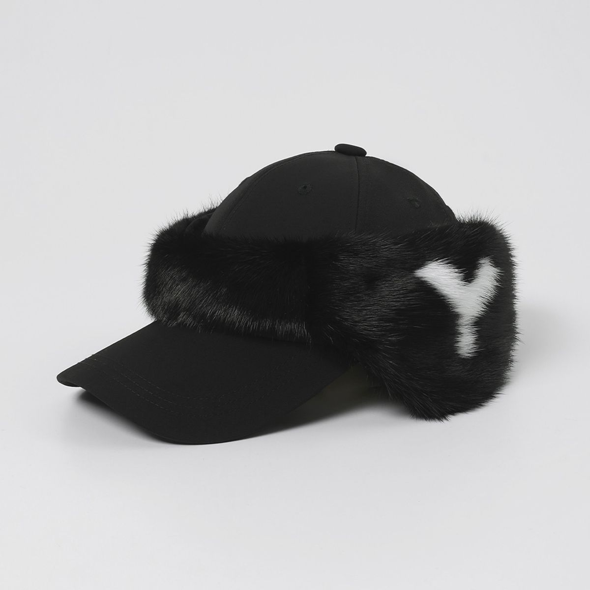 더 미스테리 골프(THE MYSTERY GOLF) 여성 리얼밍크 CAP 귀마개 MY-3FW-EM