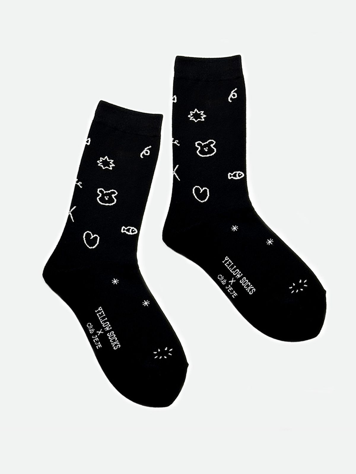 옐로우삭스(YELLOWSOCKS) [옐로우삭스X클럽제제] 패턴 블랙