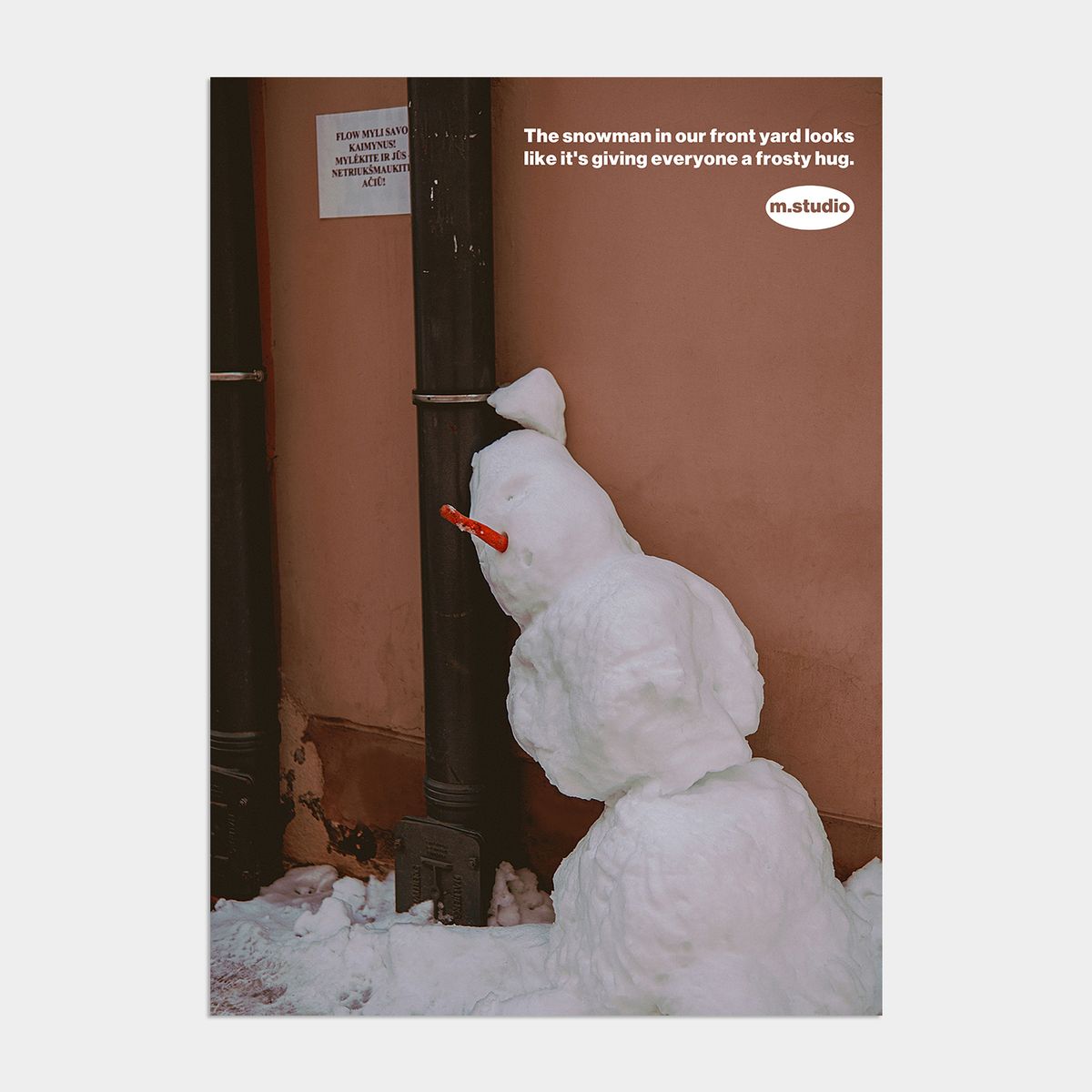 멜팅스튜디오(MELTING STUDIO) 윈터 원더랜드 크리스마스 인테리어 포스터 / 20. Snow man 2
