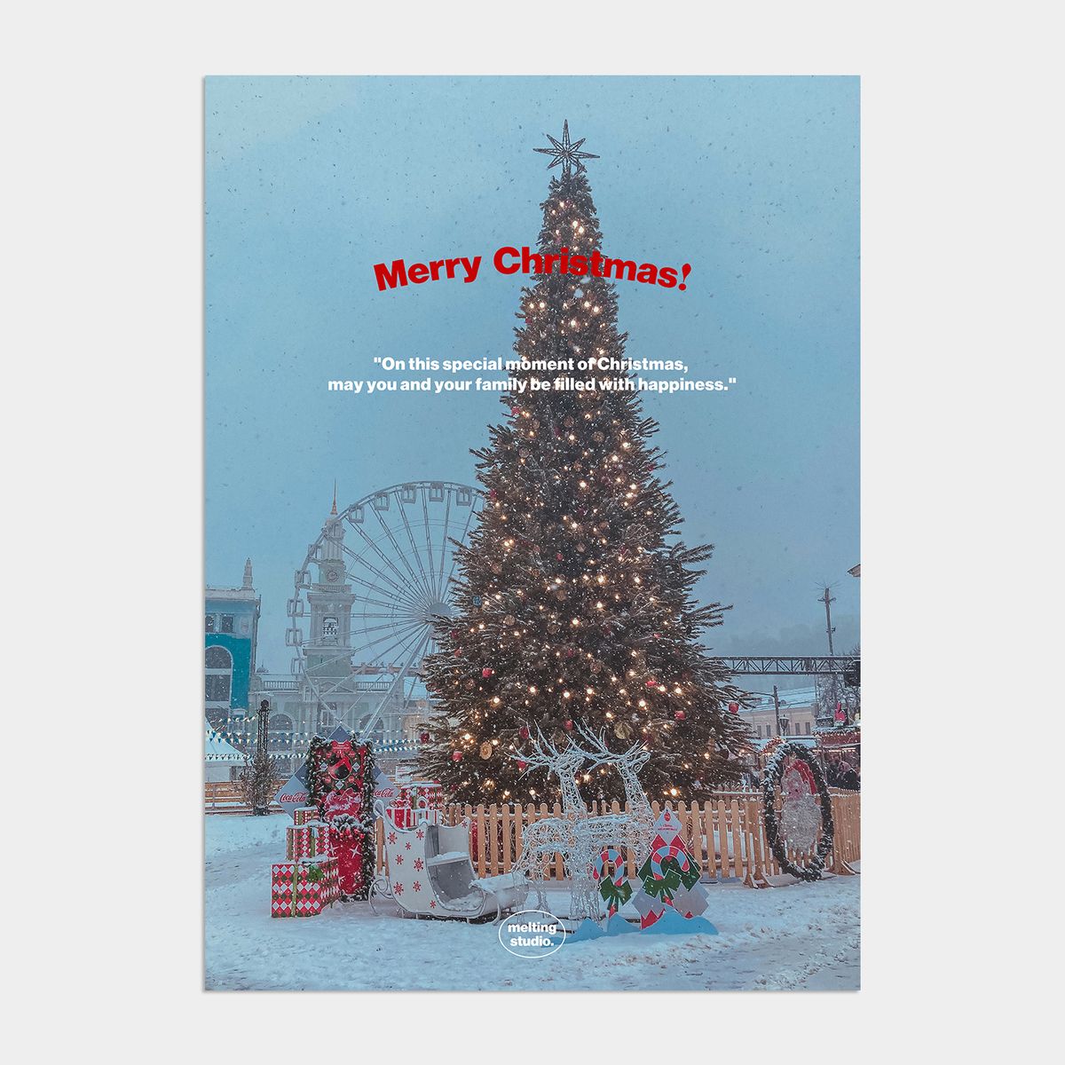 멜팅스튜디오(MELTING STUDIO) 윈터 원더랜드 크리스마스 인테리어 포스터 / 29. Joy christmas tree