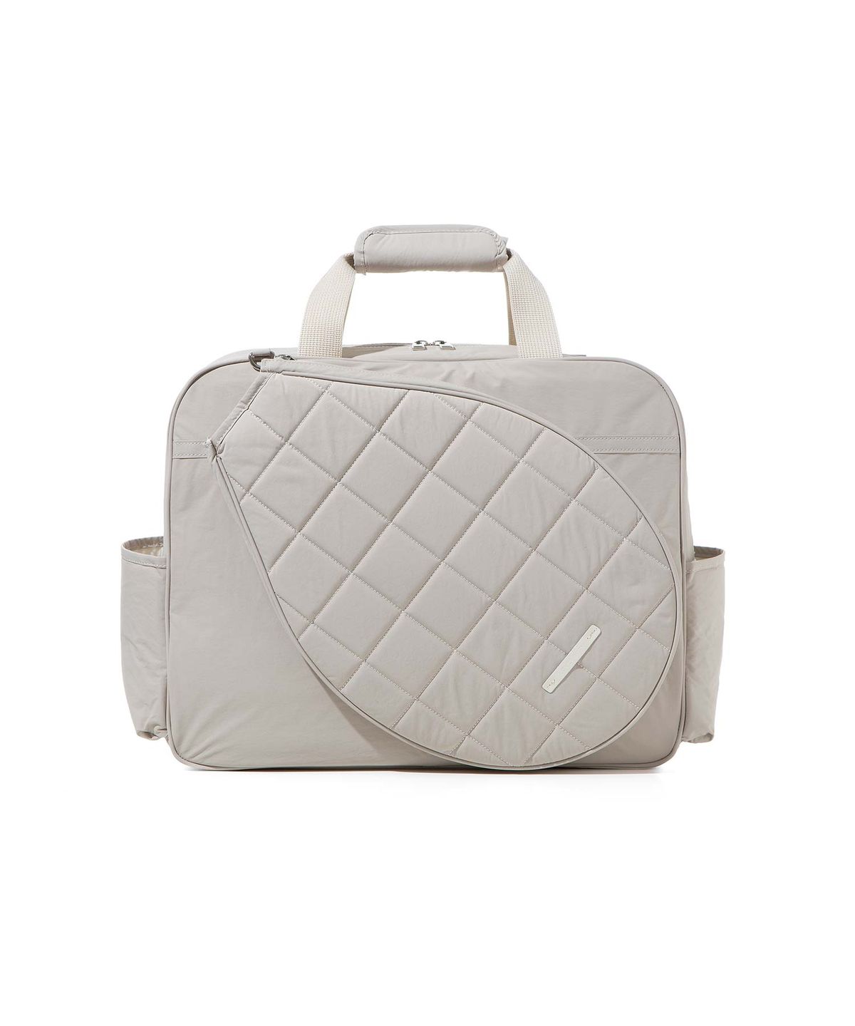 러브포티(LOVEFORTY) QUILTING RACKET TOTEBAG BEIGE GRAY