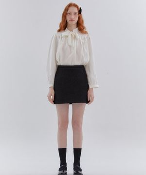 DAY A-LINE WOOL SKIRT_BLACK