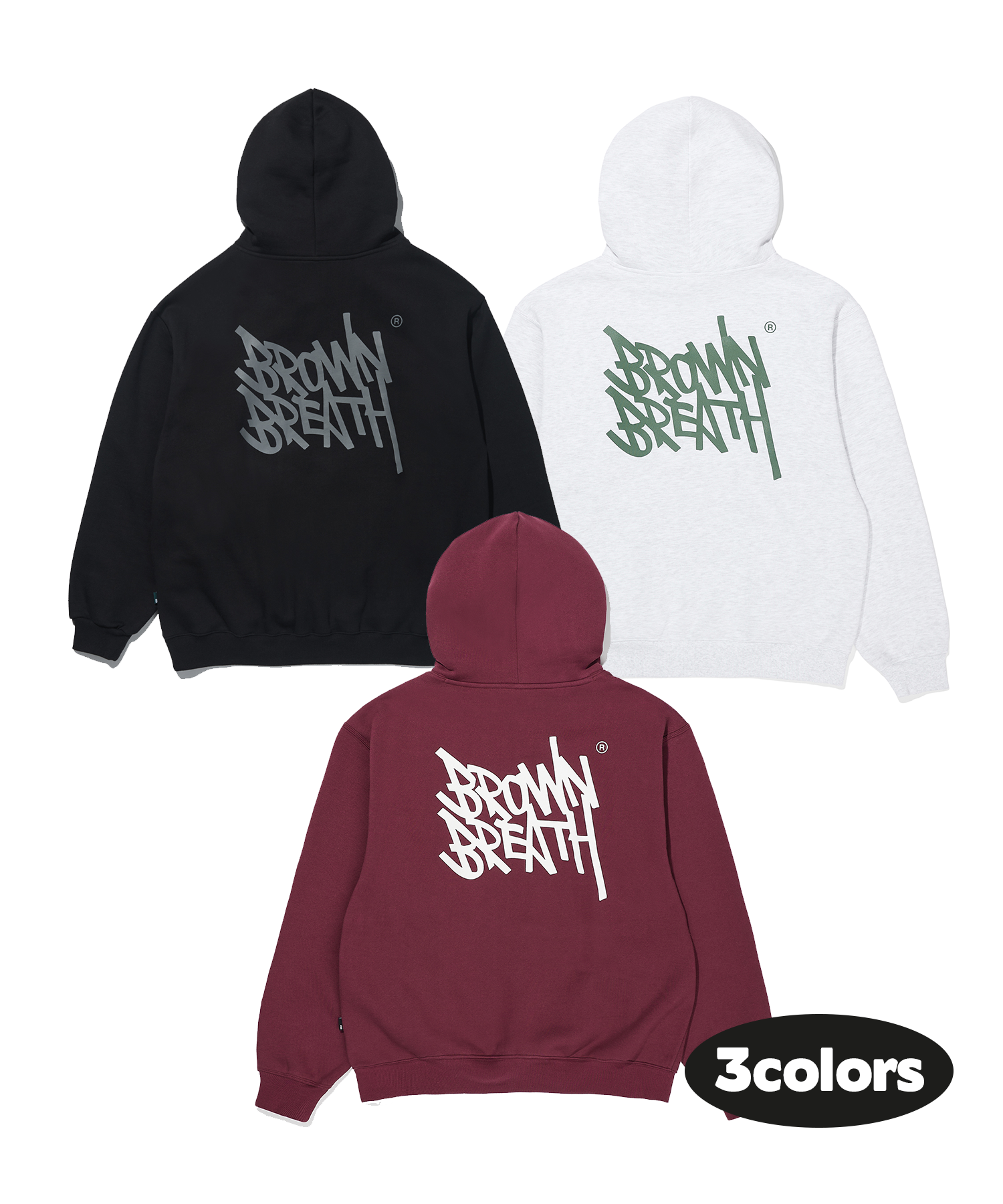 MUSINSA | BROWNBREATH TAG HOODIE - 3 COLORS