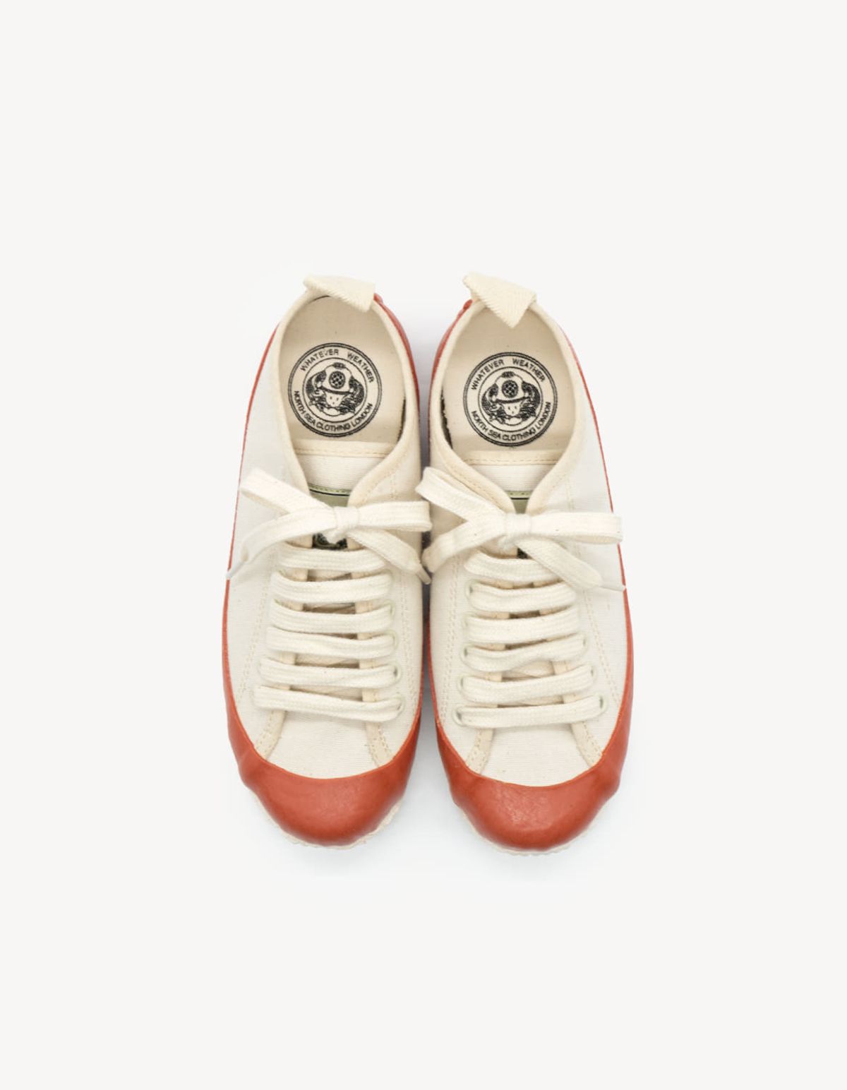 노스 씨 클로딩(NORTH SEA CLOTHING) 마린 타입 2 레이스업 데크 슈즈 오렌지