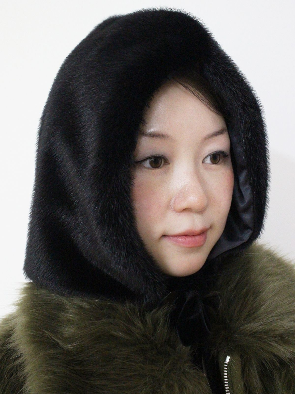 콜로신스(COLOCYNTH) Poiu Ribbon Hood Hat Black