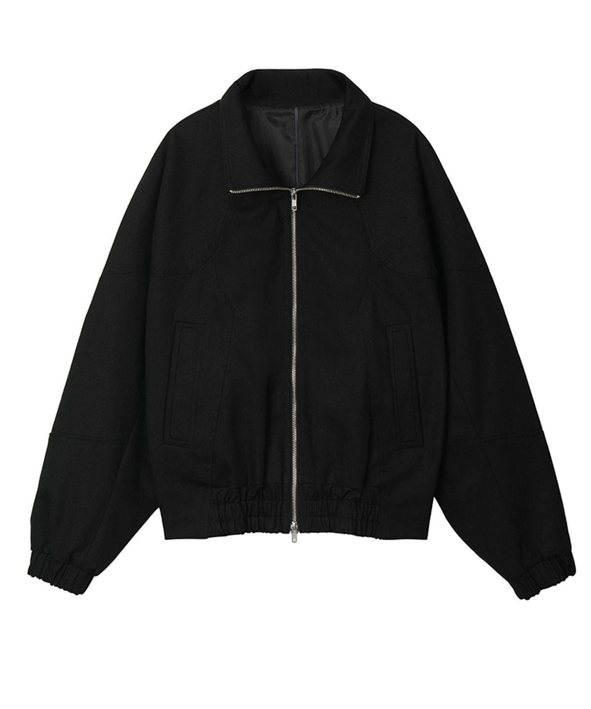 에프디알(FDR) Twill Solid Racing Zip-up Jacket_Black