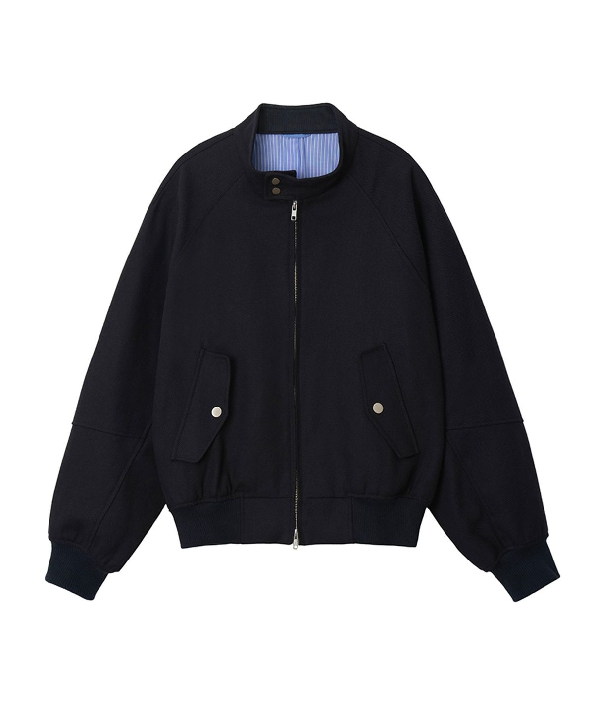 에프디알(FDR) Dobby Twill 3D Sleeve Harrington Jacket_Navy