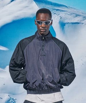 Track Suit Half Zip-Up_Black/Charcoal