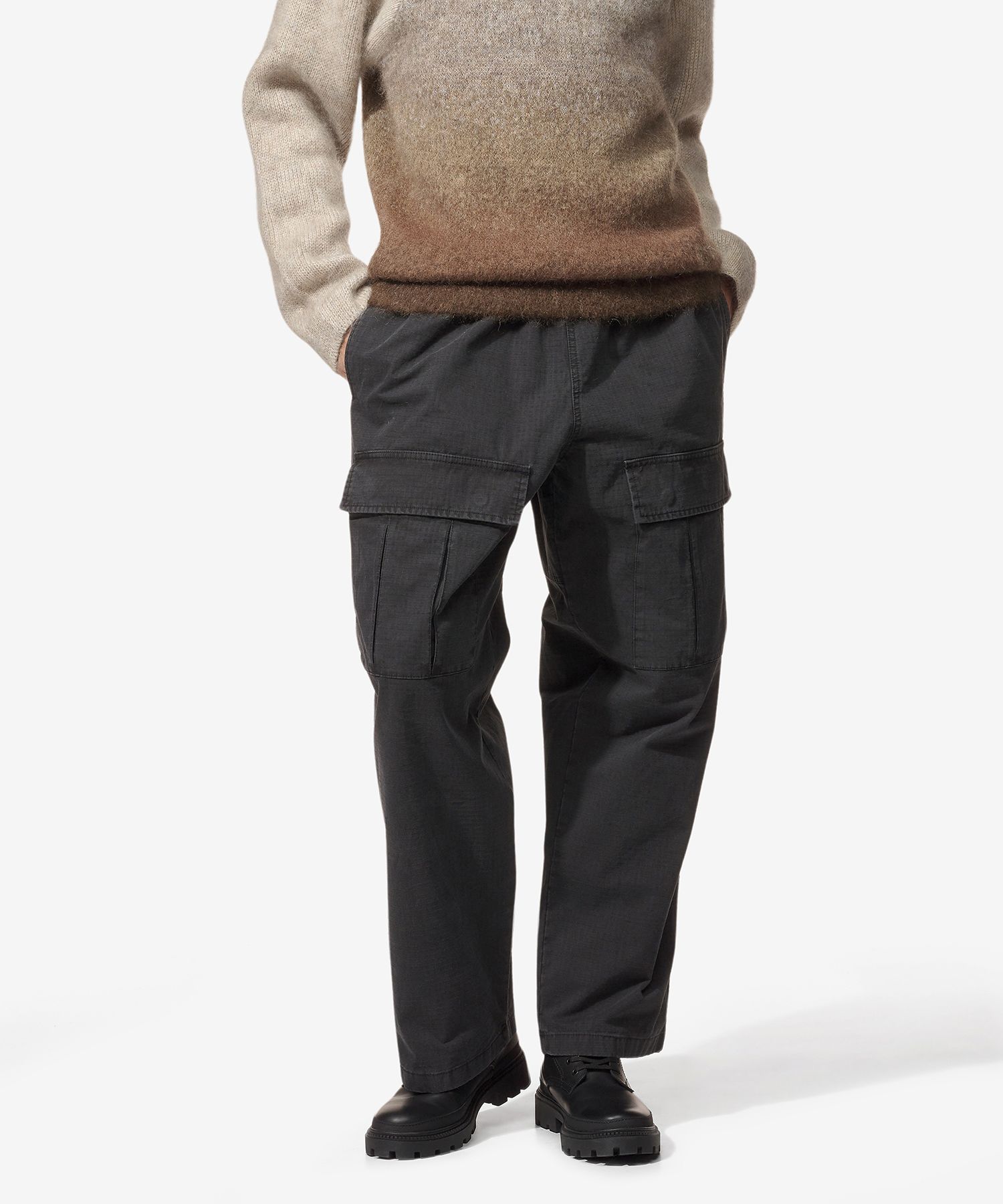 ジャケット Acne Studios Straight waist band cargo pants black BK0560900 Acne Studios - Cargo trousers - Black