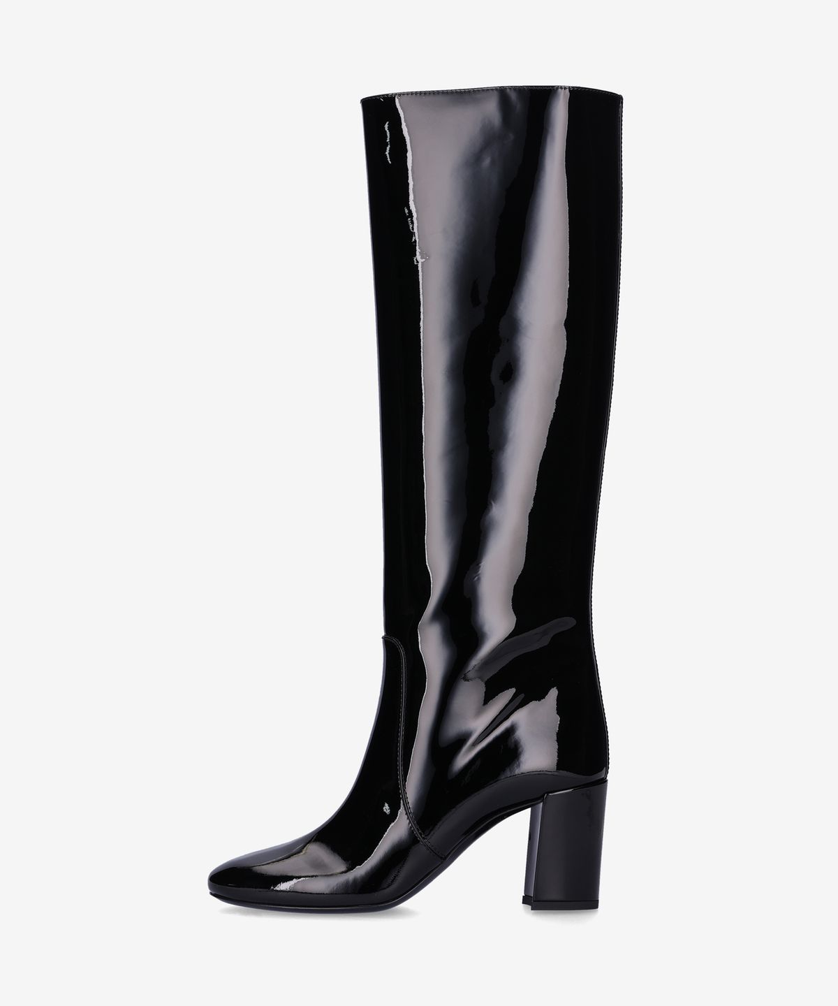 생로랑(SAINT LAURENT) 페이턴트 레더 롱 부츠 - 블랙 / 7576011TV001000