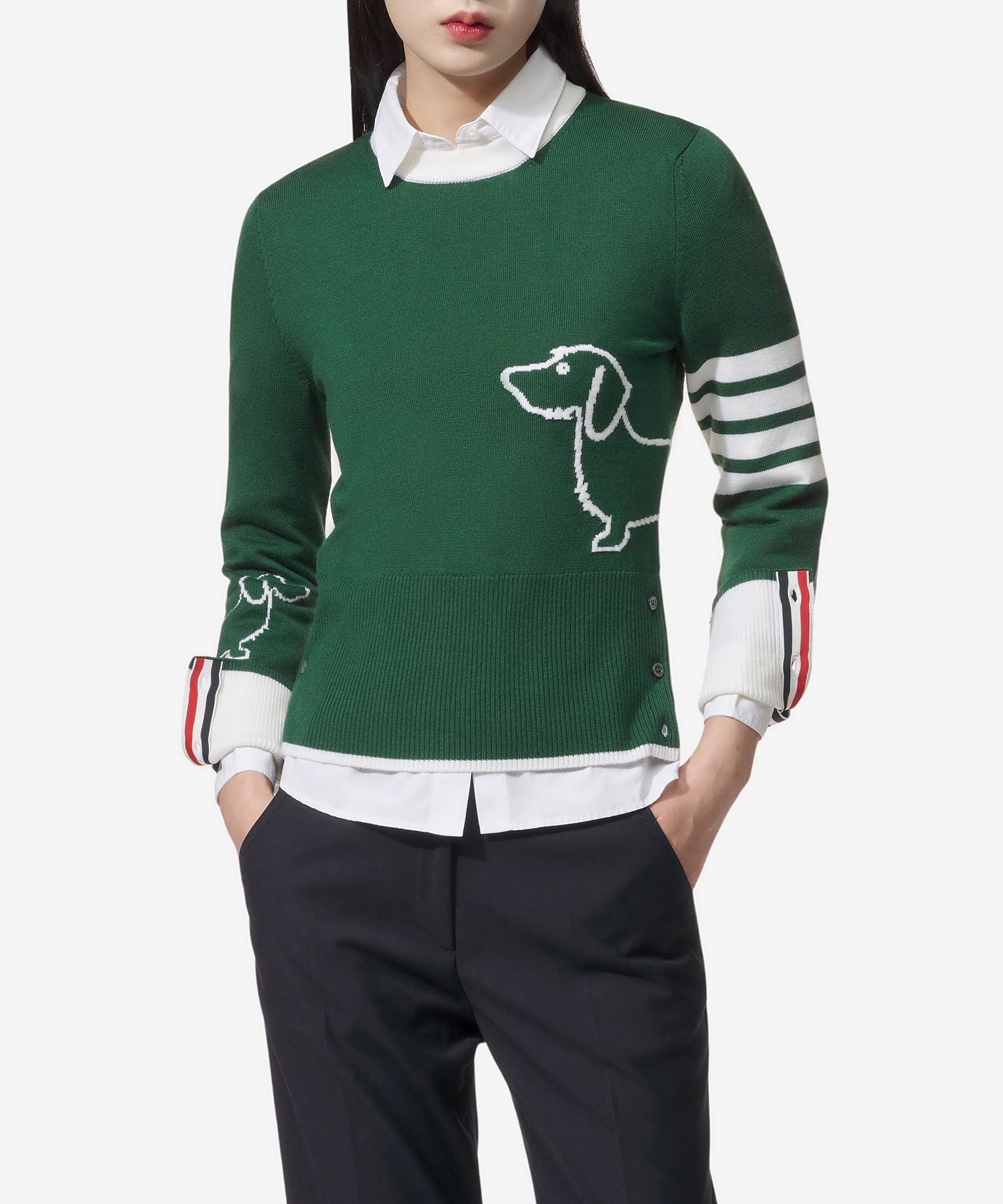 THOM BROWNE 4BAR HECTOR KNIT