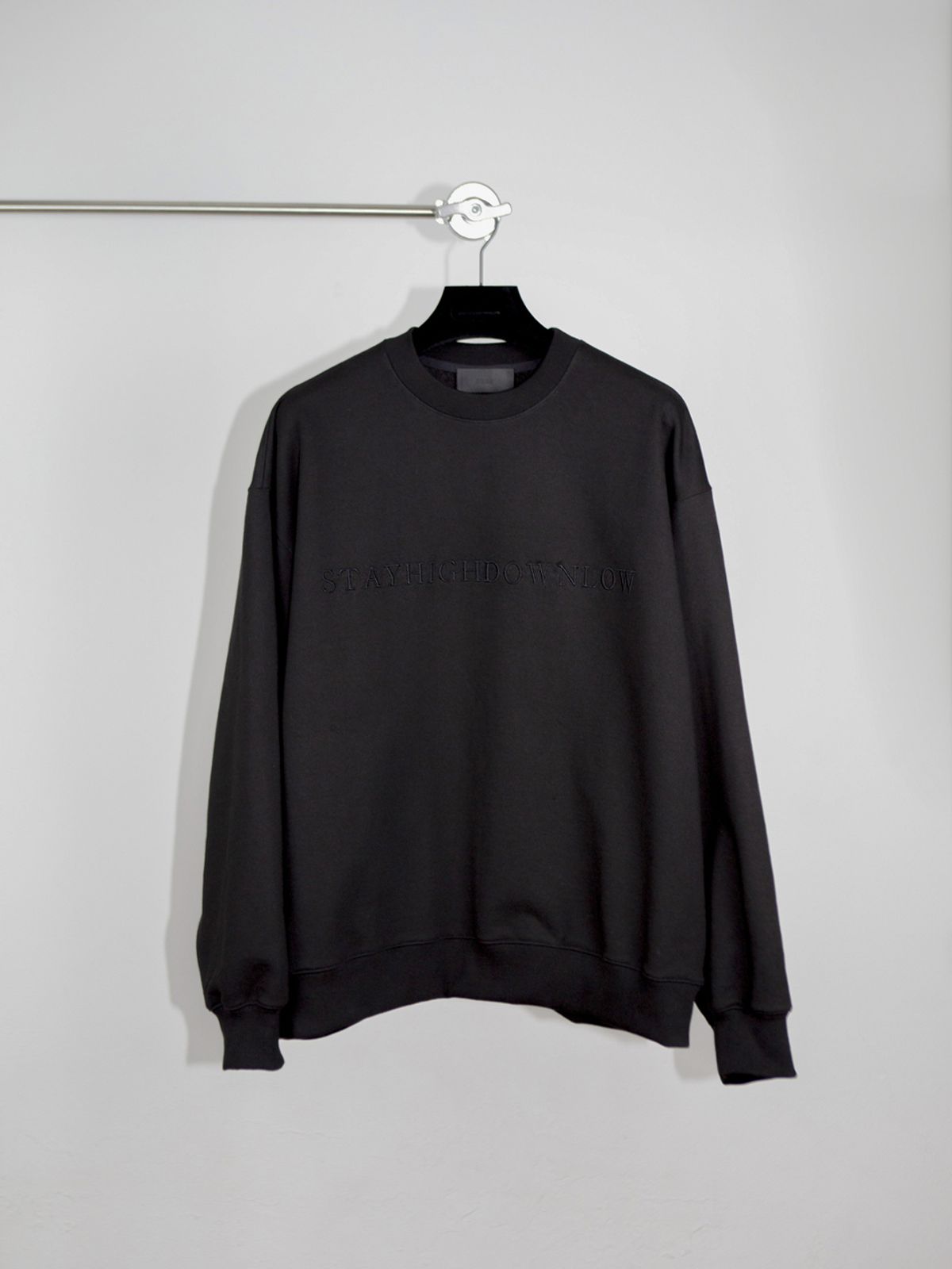 고저(GOZER) OVERSIZED  STAYHIGHDOWNLOW BASIC CREW_BLACK
