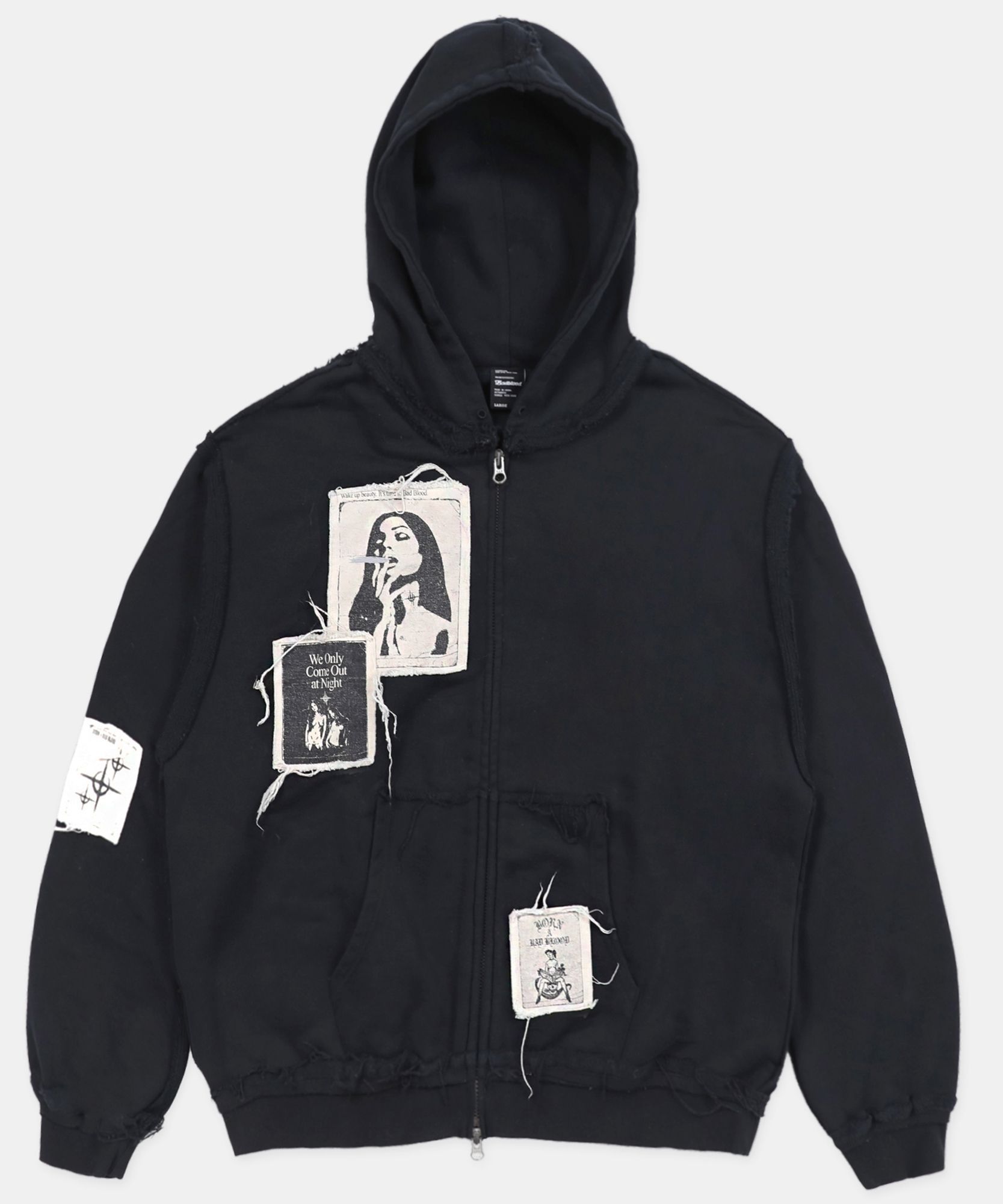 アウターその他 BADBLOOD Grime Hooded Zip-Up Black MUSINSA | BADBLOOD Grime Hooded Zip-Up - Black