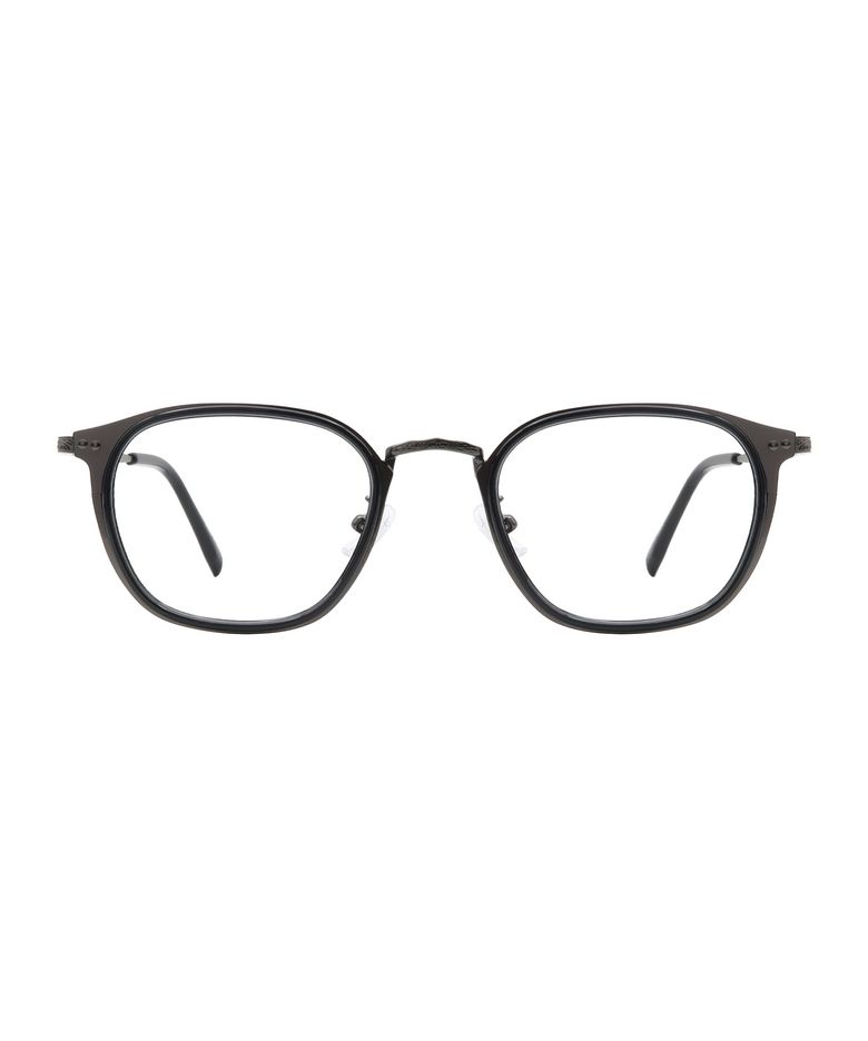 Weir BLACK GRAY 스퀘어 콤비 메탈 안경