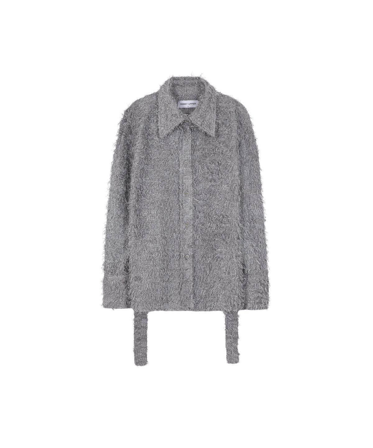 데비어퍼(DEBBY UPPER) CAEL HAIRY BELT SHIRT_GRAY