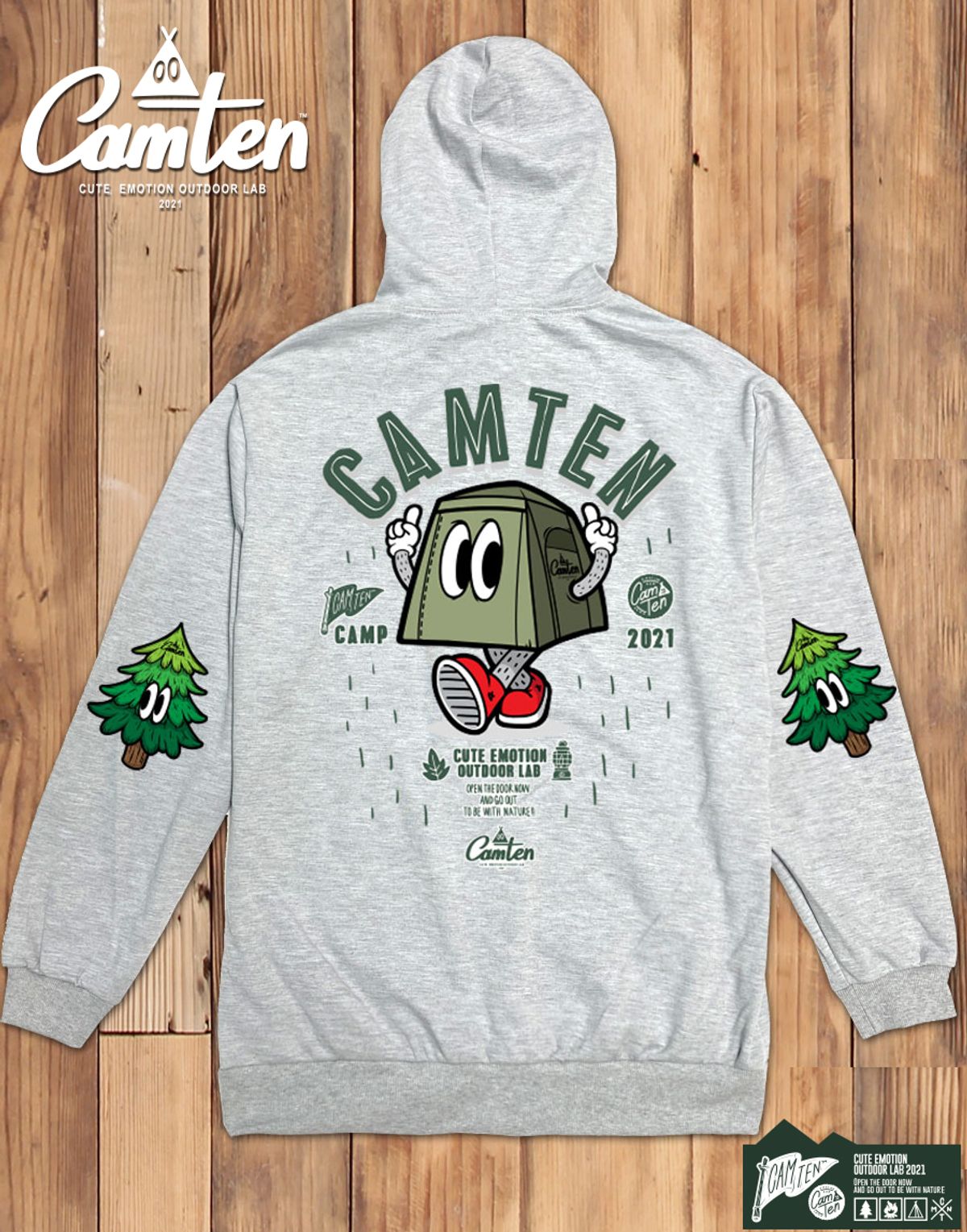 돌돌(DOLDOL) Camten-zipup-hoody-12 감성 캠핑 브랜드 캠텐 캐릭터 그래픽 집업 후드티 후디