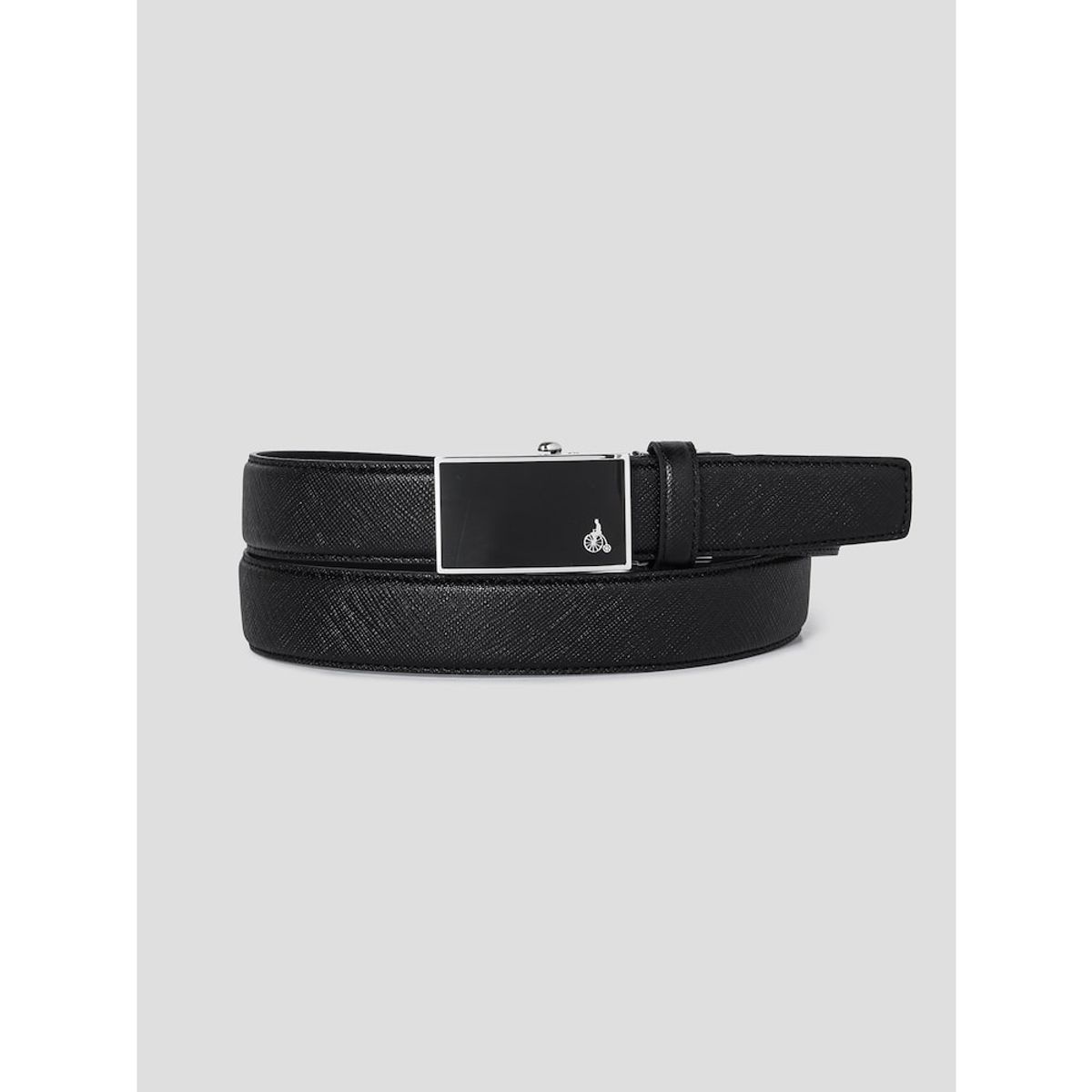 빈폴 액세서리(BEANPOLE ACCESSORY) 자전거 로고 자동 버클 벨트 (블랙)