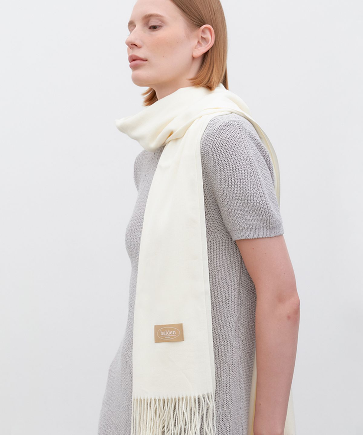 할렌(HALDEN) solid soft muffler (M027_ivory)