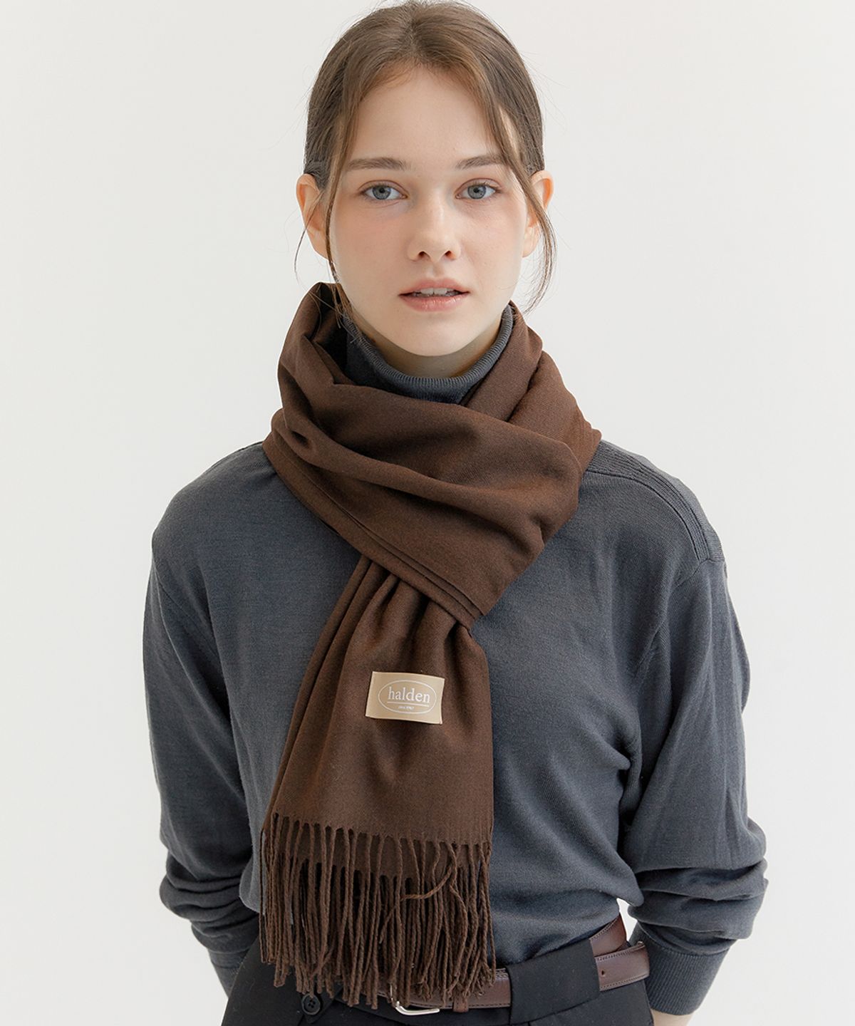 할렌(HALDEN) solid soft muffler (M027_brown)