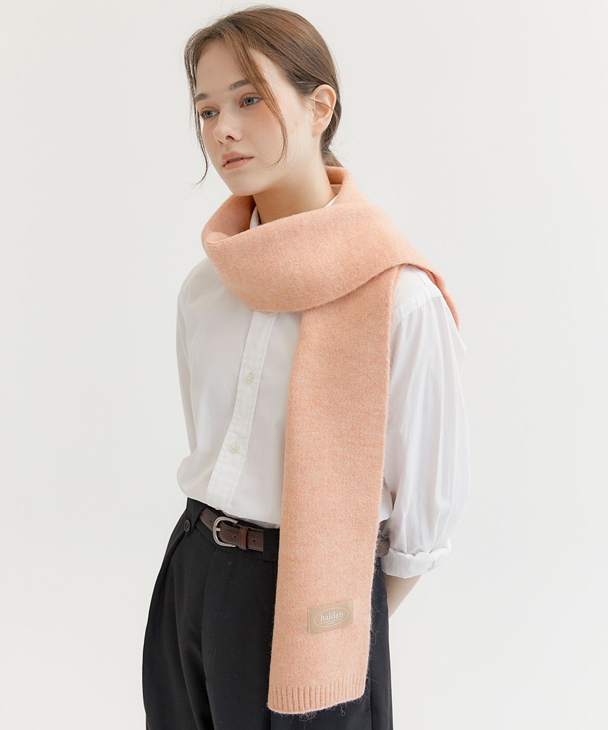 할렌(HALDEN) knit wool muffler (M028_peach)