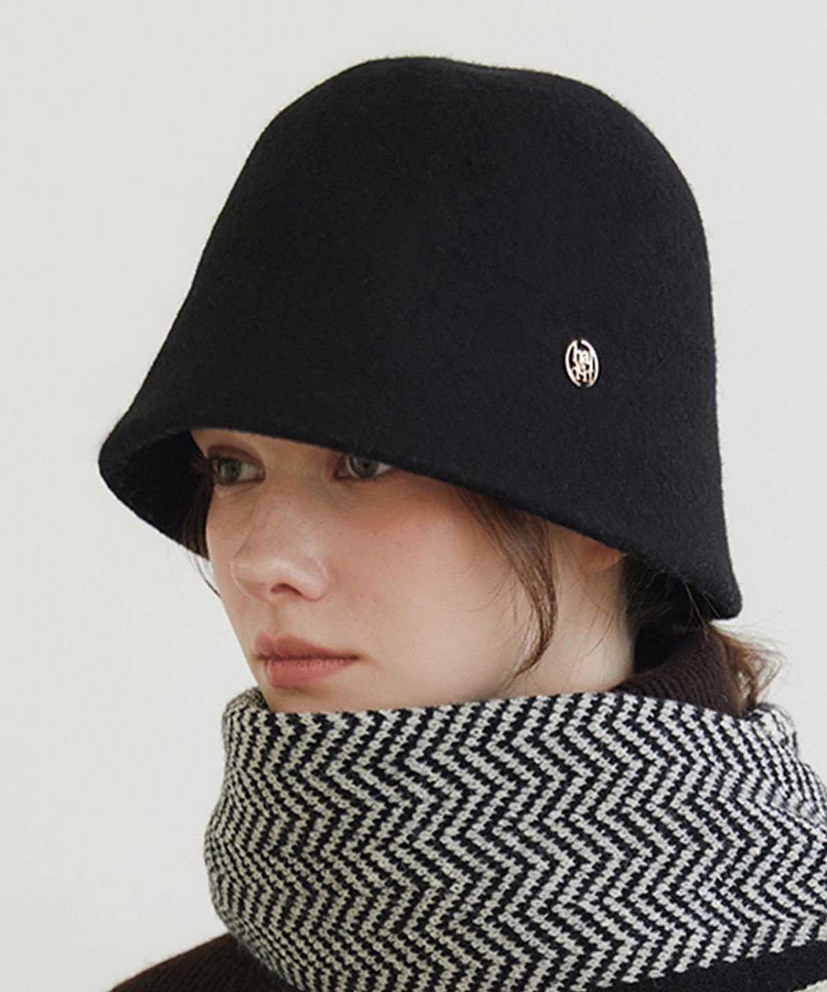 할렌(HALDEN) classic wool bucket hat (C040_black)