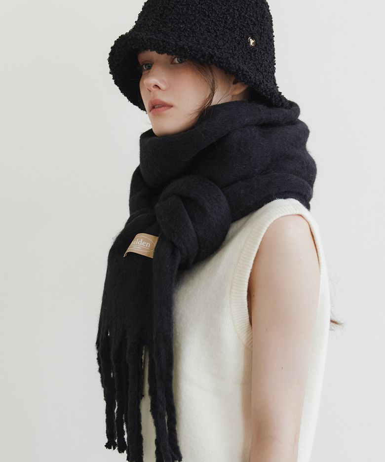 heavy hairy muffler (M026_black)