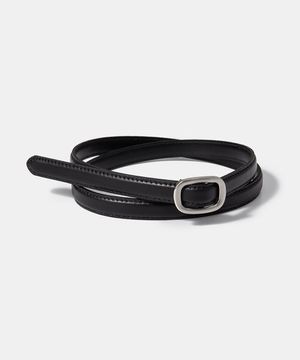 (W) simple slim belt (T008_black)