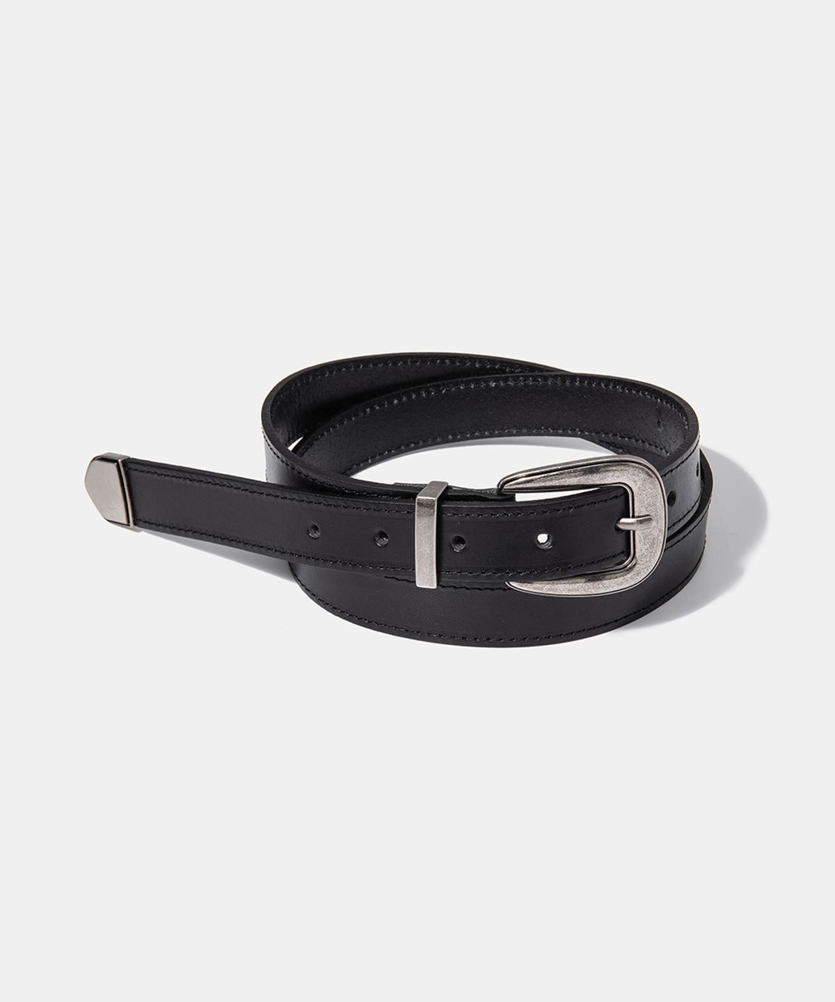 할렌(HALDEN) western round square belt (T010_black)