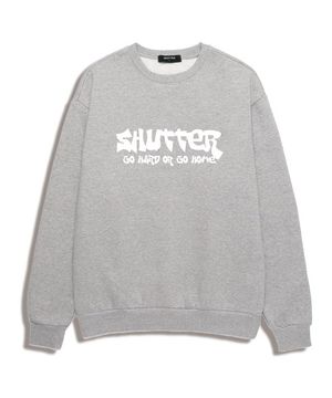 GRAFFITI LOGO 오버핏 맨투맨 (STLS003) 멜란지그레이