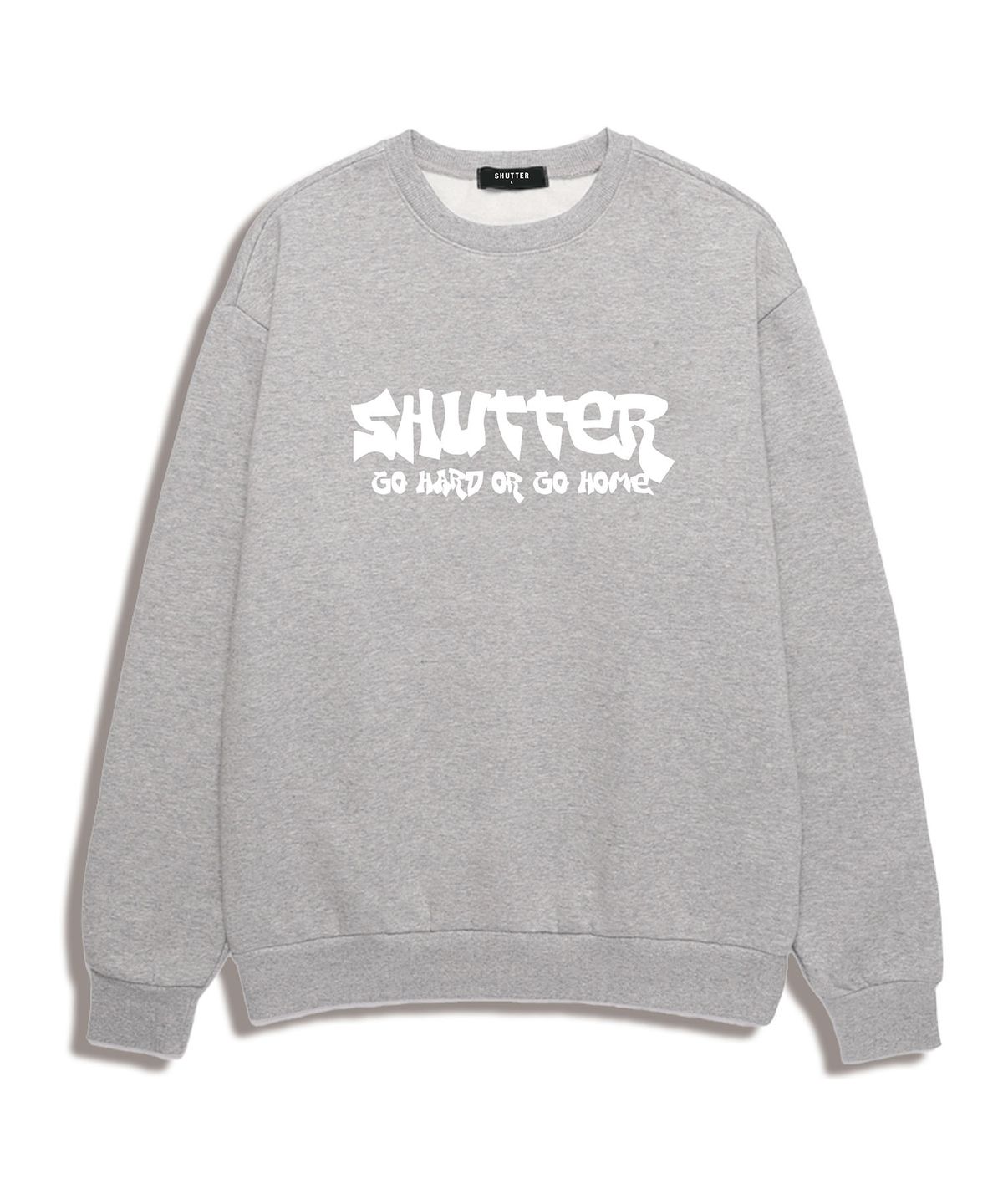셔터(SHUTTER) GRAFFITI LOGO 오버핏 맨투맨 (STLS003) 멜란지그레이