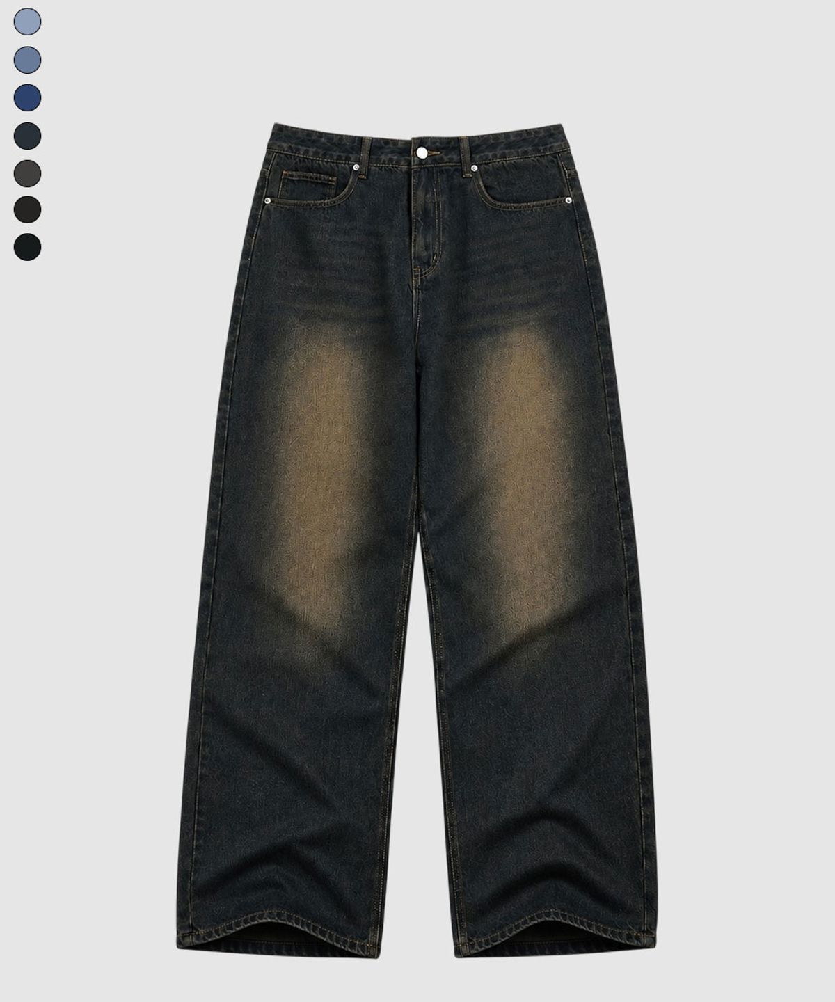 베이직라벨(BASIC LABEL) Leaf washing wide denim pants 7 Color [BLBD_4012]