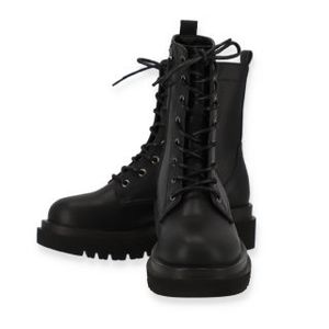 청키  플랫폼 레이스업 워커 부츠