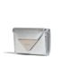 CRINKLE TRIANGLE TRIPLE WALLET - SILVER