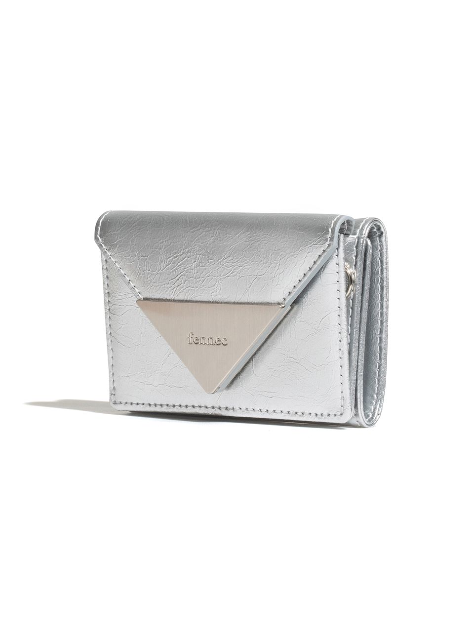 MUSINSA公式 | fennec CRINKLE TRIANGLE TRIPLE WALLET - SILVER