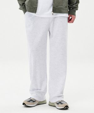 스트레이트 레귤러 일자 트레이닝 팬츠 백멜란지