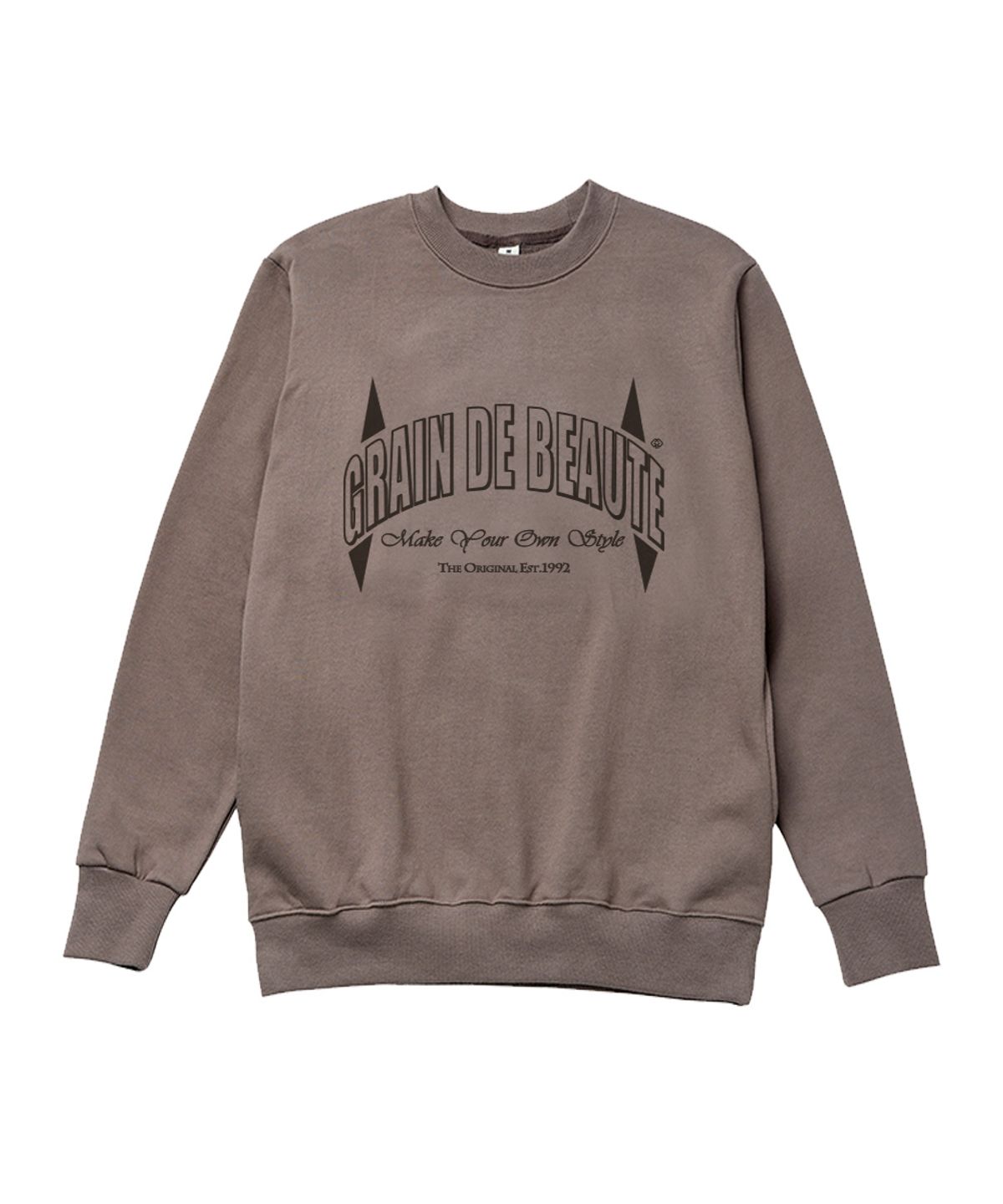 그랭드보떼(GRAIN DE BEAUTE) ARCH LOGO SWEAT [CHARCOAL]